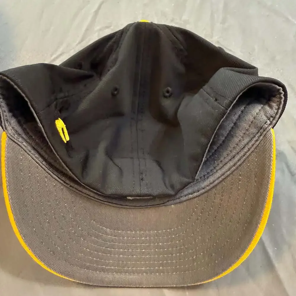 Champro NB Baseball Hat XS/S Black Gold Fitted Youth Team Cap Embroidered